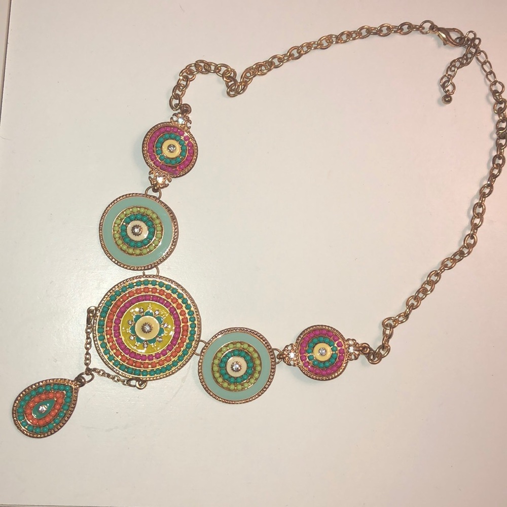 Colorful statement necklace